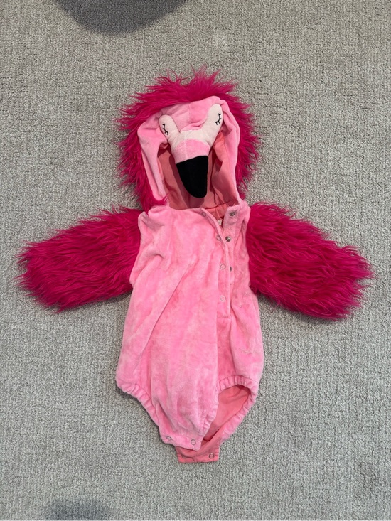 Pottery Barn Kids Other - Pottery Barn Kids Pink Flamingo Plush Hooded One-Piece